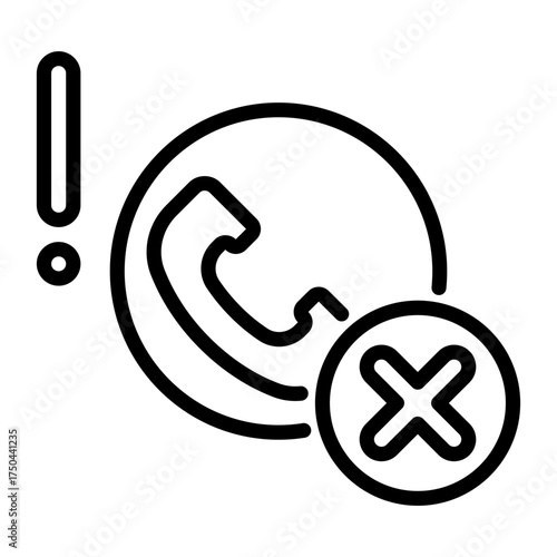 Reject icon, line icon style