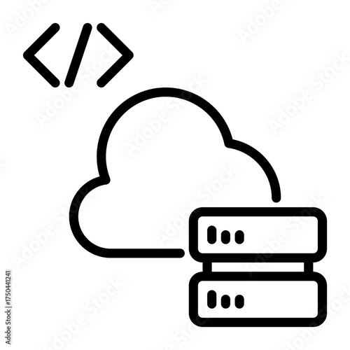 Cloud icon, line icon style