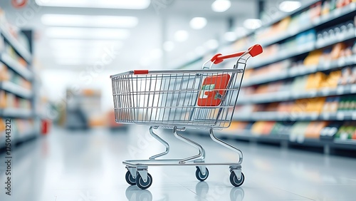 Wallpaper Mural Shopping cart isolated on a plain background in a retail environment. Torontodigital.ca