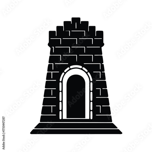 Ancient Tower Entrance Icon Art