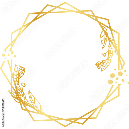 Geometric Golden Flower