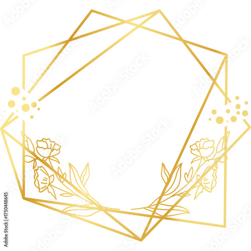Geometric Golden Flower