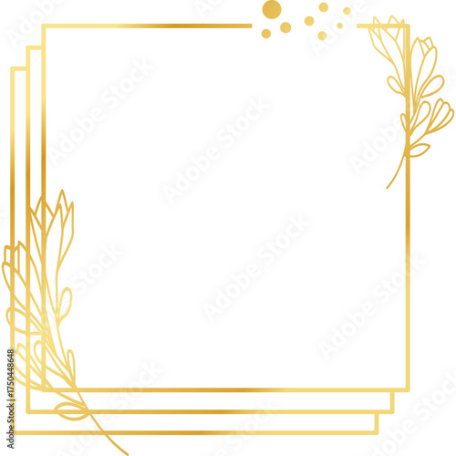 Geometric Golden Flower