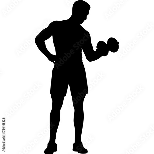 Silhouette Bodybuilder Illustration