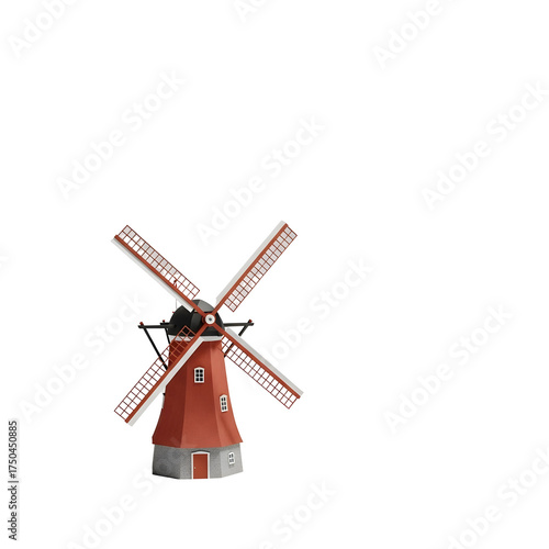 windmill isolated on white