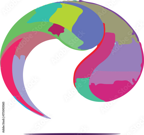 Abstract colorful swirl design vector illustration modern graphic element for backgrounds and presen