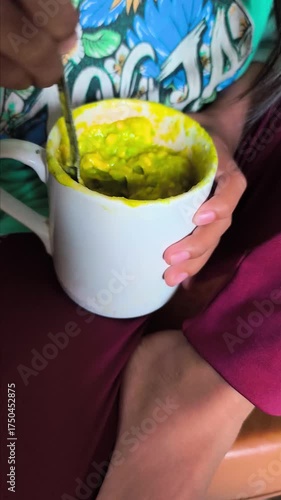 avocado juice in a glass