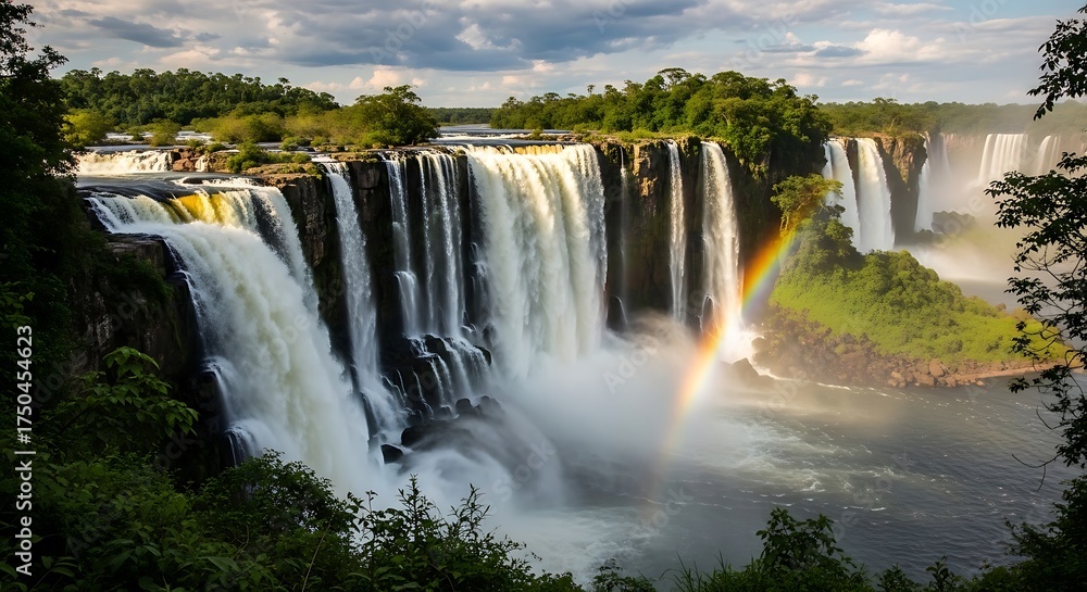 Obraz premium Majestic Victoria Falls - A Natural Wonder of Zambia and Zimbabwe.