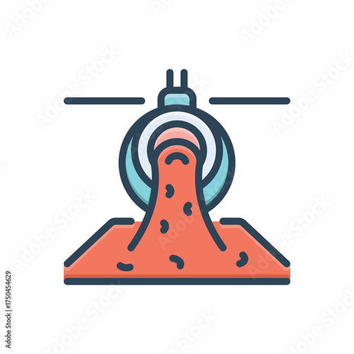 Color illustration icon for foundry operations
