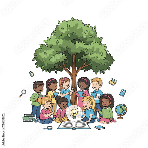 Empowering Future Generations – Education for All Vector