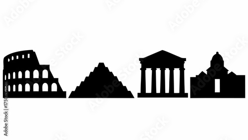 Explore iconic world landmarks with this striking skyline design, perfect for travel themes and global inspiration