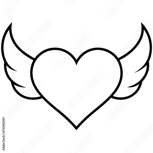 heart with wings tattoo
