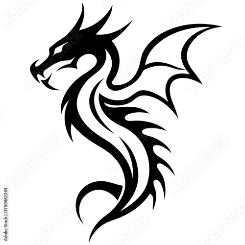 dragon tribal tattoo design