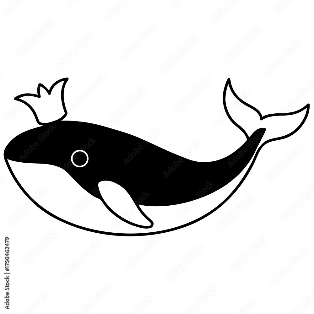 Obraz premium whale crown