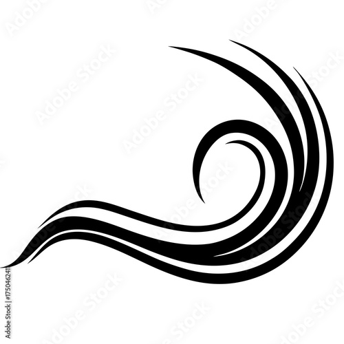 abstract wave tattoo