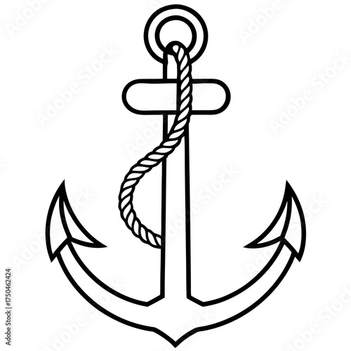 anchor with rope tattoo