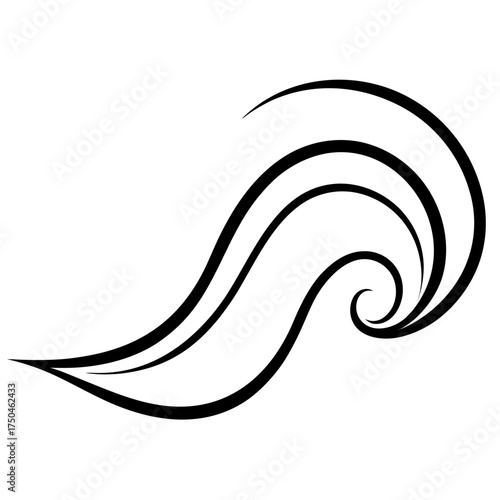 abstract wave tattoo design