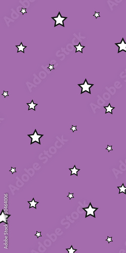 Purple Design With Stars Simple Background