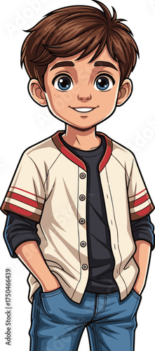 Cute Boy Character Vector Art