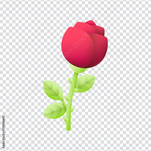Single Rose Icon Design 1