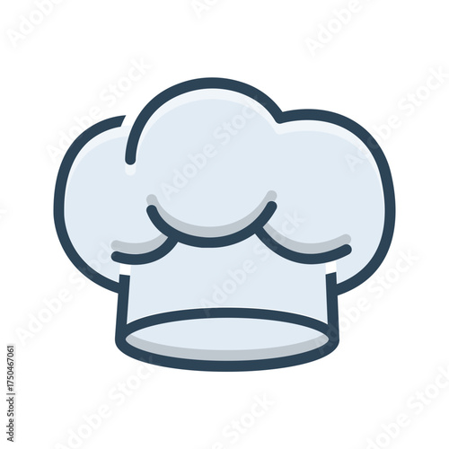 Vector color shadow icon for Chef hat