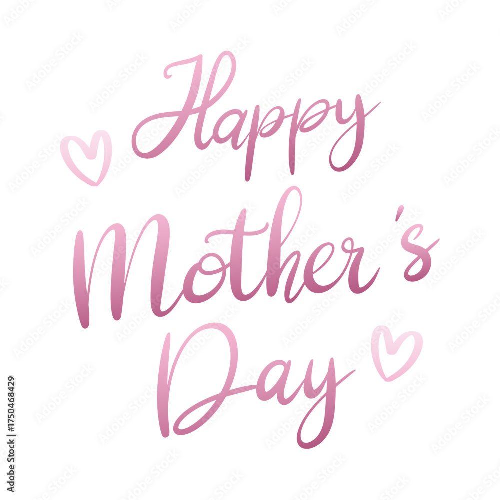 Obraz premium Editable happy mother’s day modern handwritten calligraphy, mother day’s lettering typography vector