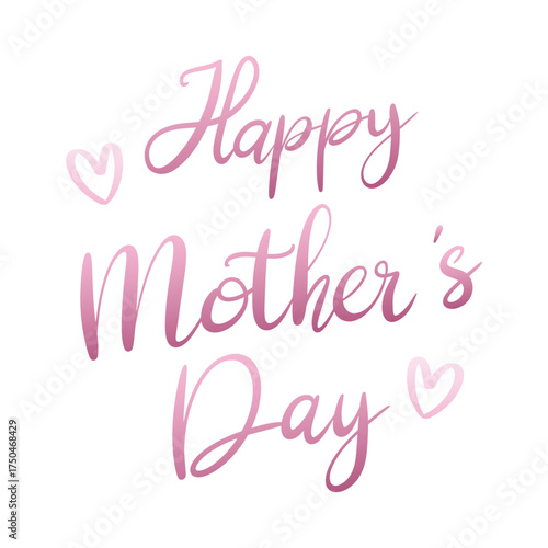 Editable happy mother’s day modern handwritten calligraphy, mother day’s lettering typography vector
