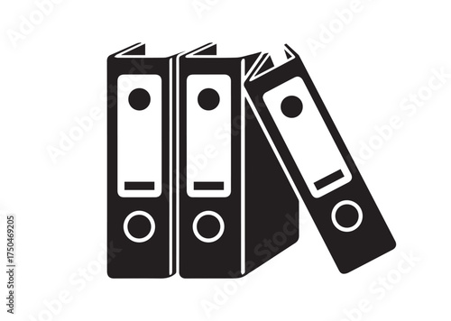 Ring binder cases icon, Ring binder cases solid vector