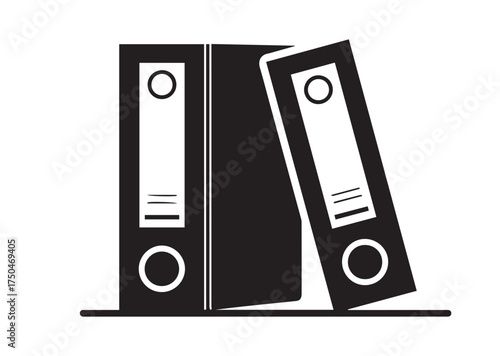 Ring binder cases icon, Ring binder cases solid vector
