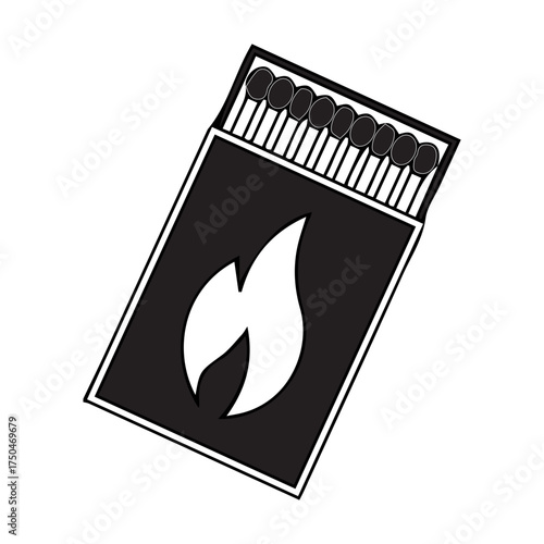 Matchbox with Flame Icon