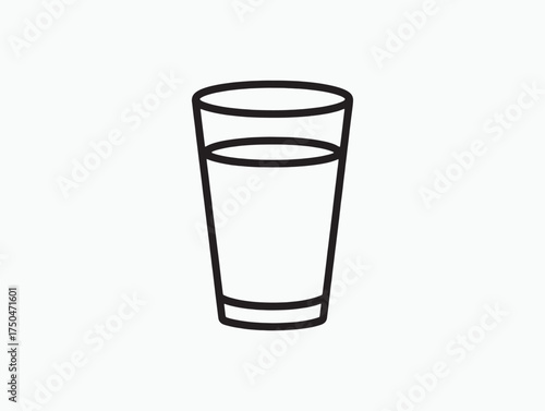 Fresh Milk In Glass Vector Icon