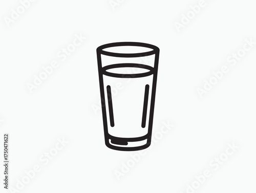 Simple Milk Glass Minimal Vector Art