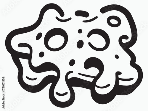 Cheese Stuffed Snack Clean Vector Illustration