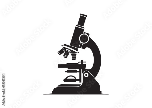Microscope icon, Microscope solid vector