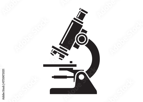 Microscope icon, Microscope solid vector