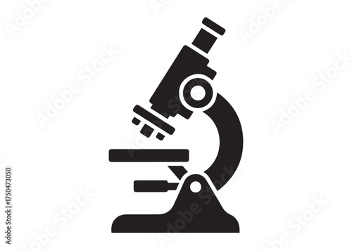 Microscope icon, Microscope solid vector