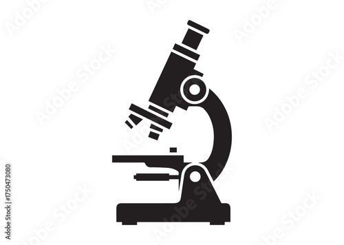 Microscope icon, Microscope solid vector