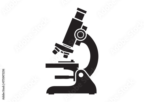 Microscope icon, Microscope solid vector