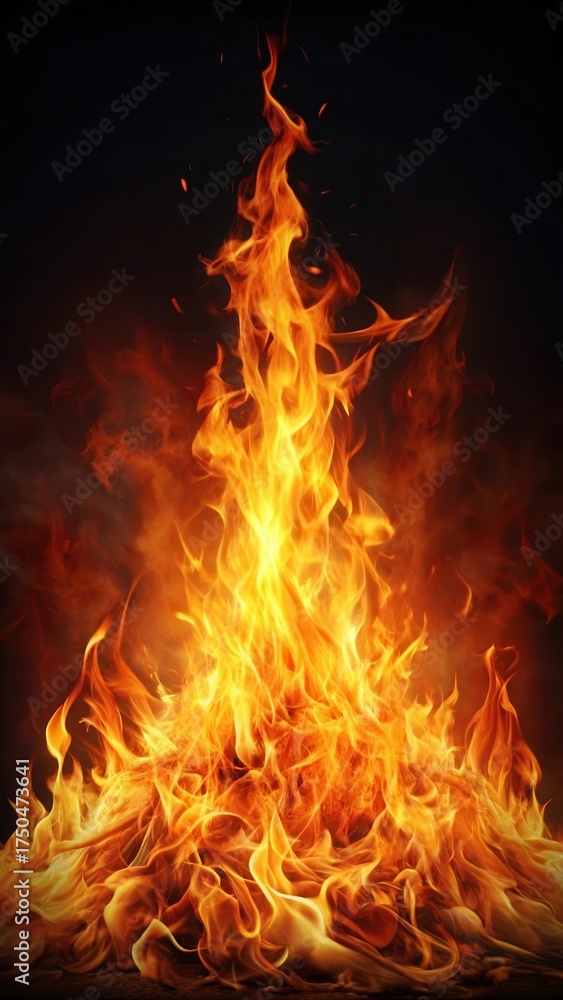 Fototapeta premium Fiery Ember Rising Slowly