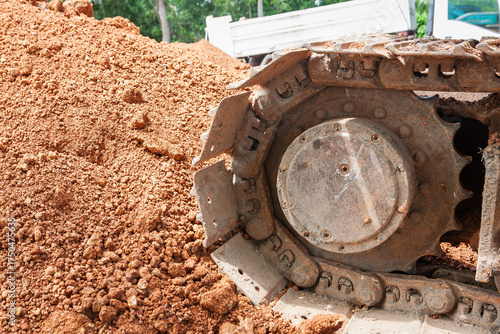 Construction equipment action excavation site machinery outdoor close-up heavy machinery insights