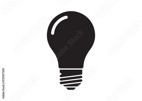 Light bulb icon, Light bulb solid vector