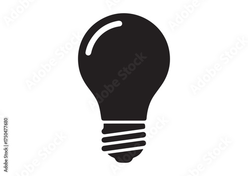 Light bulb icon, Light bulb solid vector