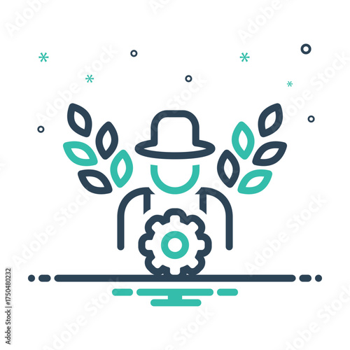 Mix icon for rural revitalization