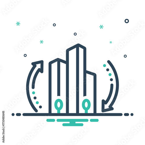 Mix icon for urban renewal