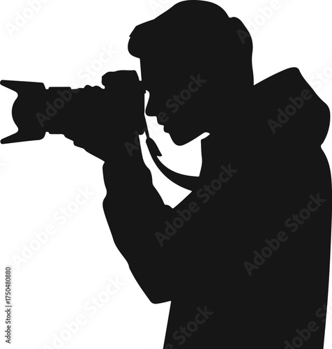 Photographer silhouette taking picture
