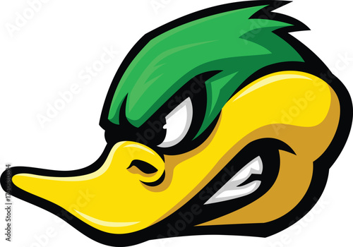 The Speeding Duck Head Logo Design