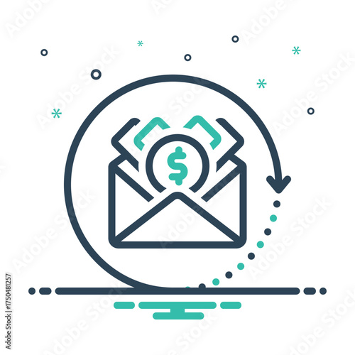 Mix icon for economic stimulus