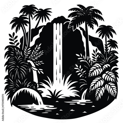 palm trees silhouette