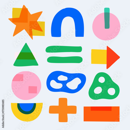 Vector Pattern Abstract Colorful Shapes for Modern Graphic Design
