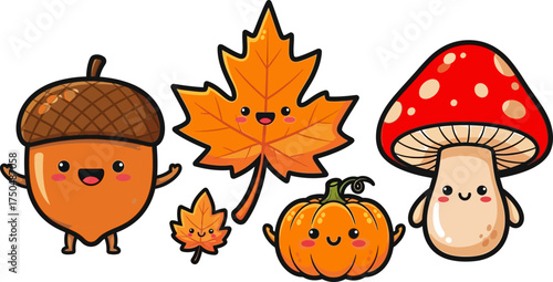 Adorable maple leaf character brings autumn cheer, ideal for seasonal designs, kids projects, and fall themed celebrations with cute friendly vibes